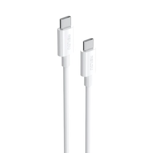 كابل شحن سريع Rsilou USB-C إلى USB-C بقدرة 60 واط بطول 2 متر، R2022-001 أبيض