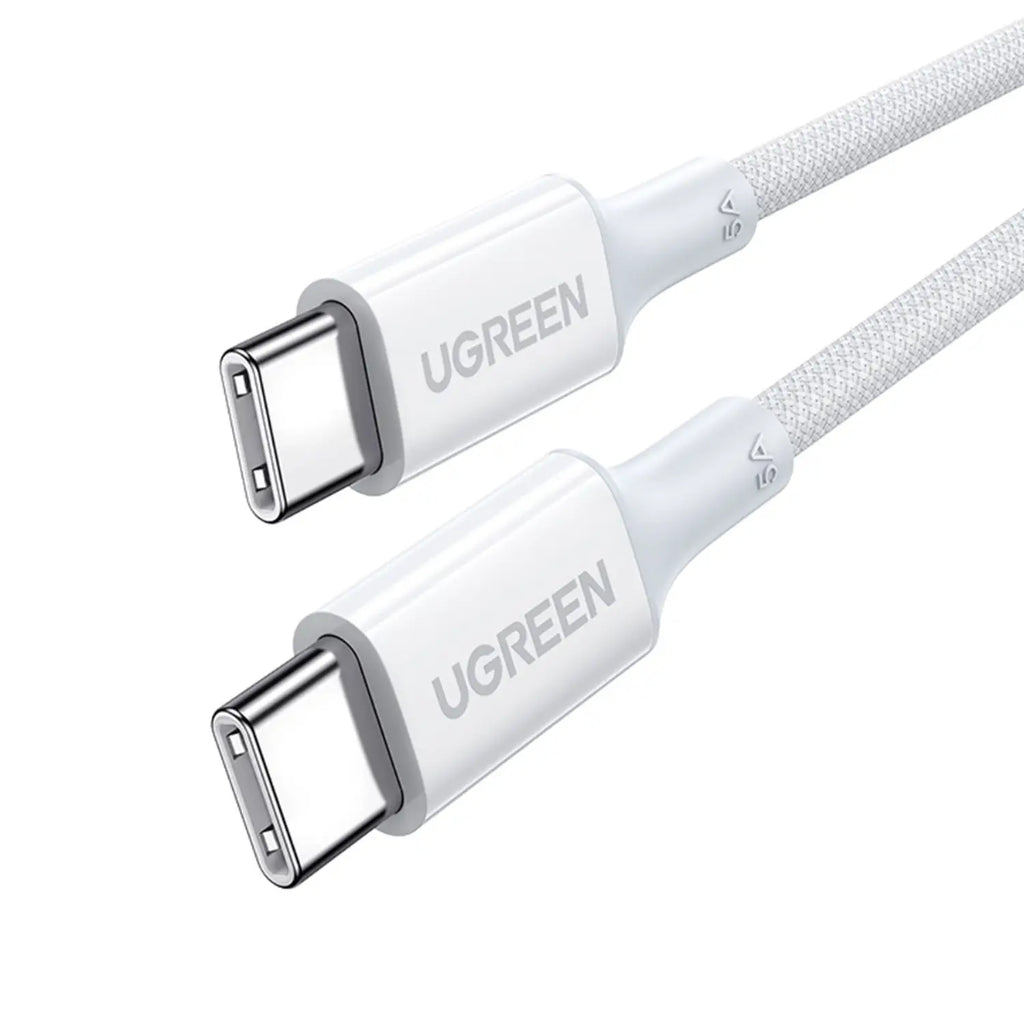 كابل UGREEN USB-C إلى USB-C PD بقدرة 100 واط وطول 1 متر أبيض US557
