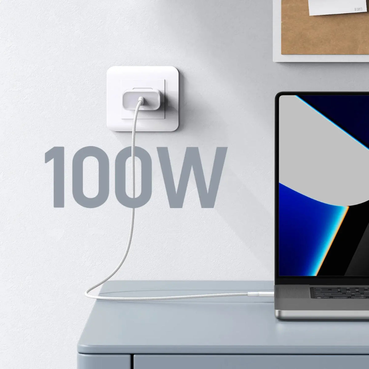 كابل UGREEN USB-C إلى USB-C PD بقدرة 100 واط وطول 1 متر أبيض US557