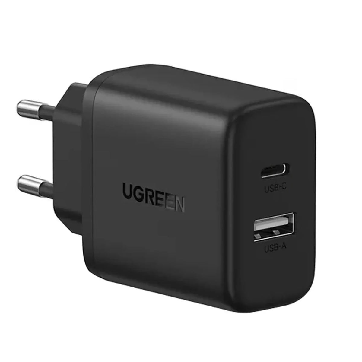شاحن حائط UGREEN GaN سريع 20 واط بمنفذ USB-C X227 أسود