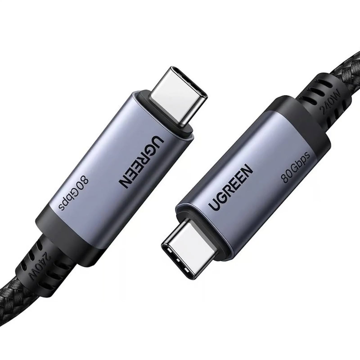 كابل UGREEN 65383 USB-C إلى USB-C بقدرة 240 وات 1 متر فضي