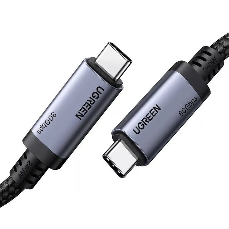 كابل UGREEN 65383 USB-C إلى USB-C بقدرة 240 وات 1 متر فضي