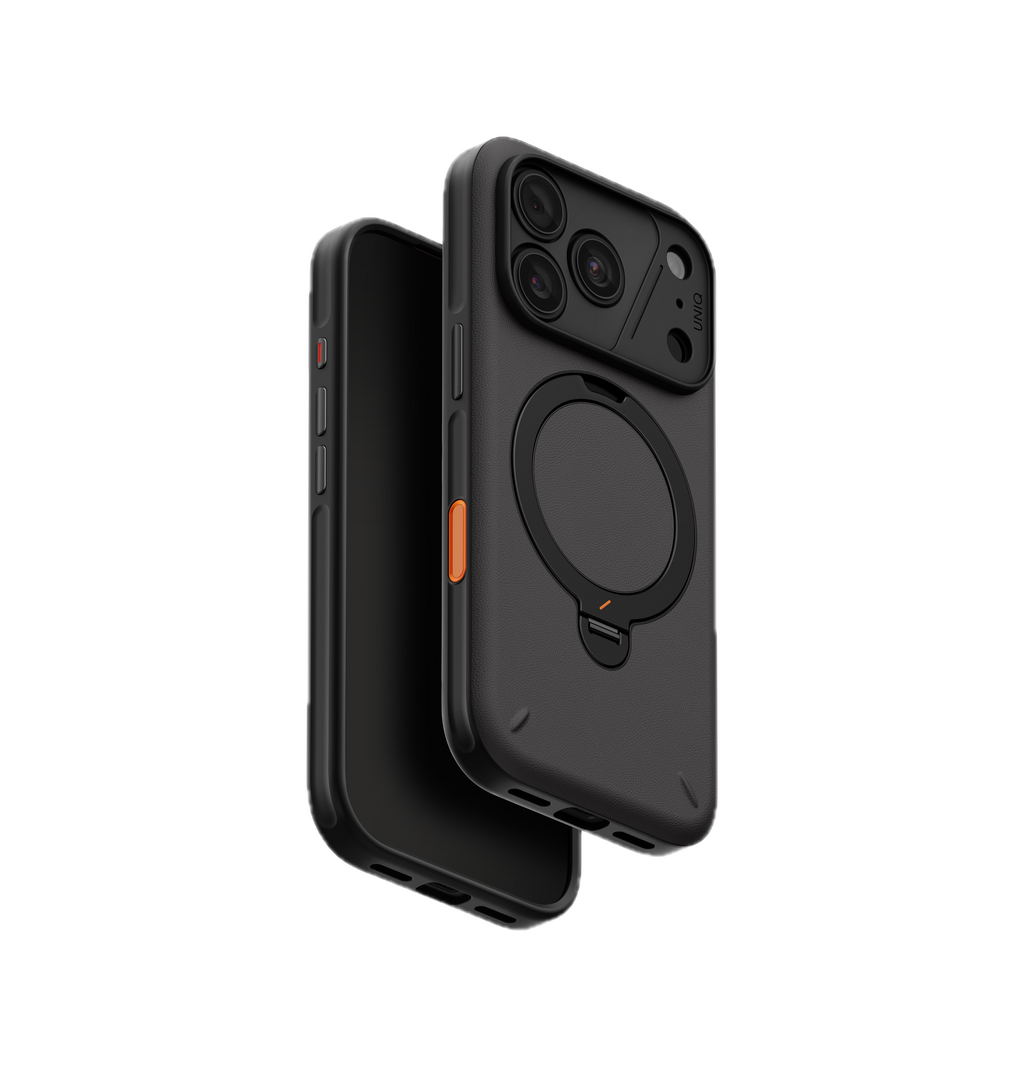 UNIQ HYBRID IPHONE 18 PRO ELIX WITH 360 ROTATING KICKSTAND GREY