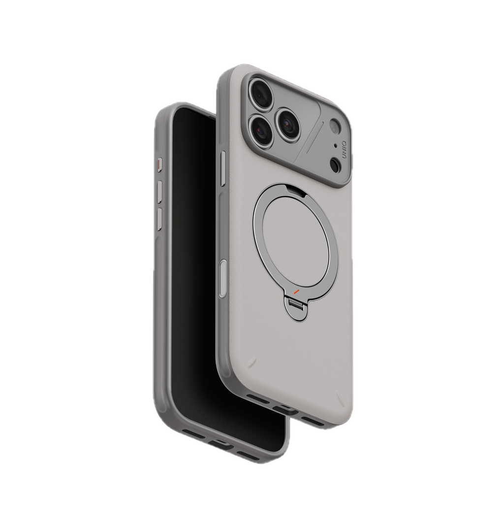 UNIQ HYBRID IPHONE 18 PRO MAX ELIX WITH 360 ROTATING KICKSTAND CLOUD STONE