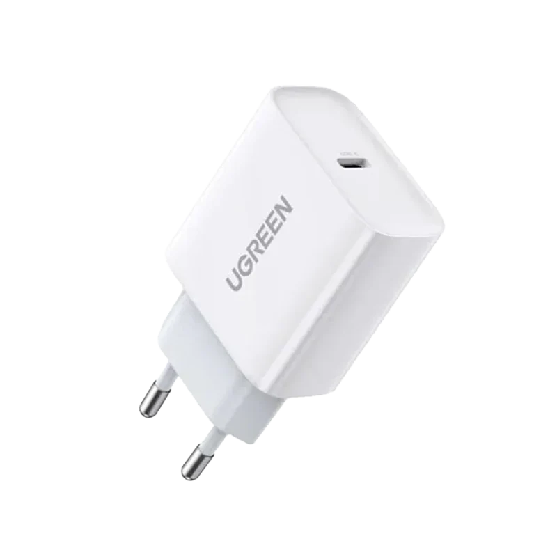 شاحن حائط UGREEN USB-C، 20 واط، CD137 أبيض