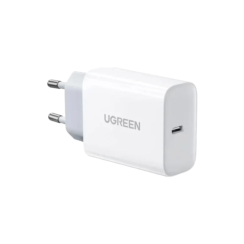 شاحن حائط UGREEN USB-C، 20 واط، CD137 أبيض