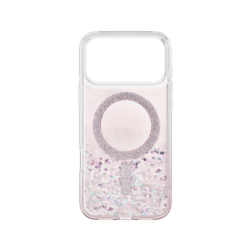 Uniq COEHL SOLÉA iPhone 17 Pro Max MagClick Magnetic Charging Compatible Glitter Hearts