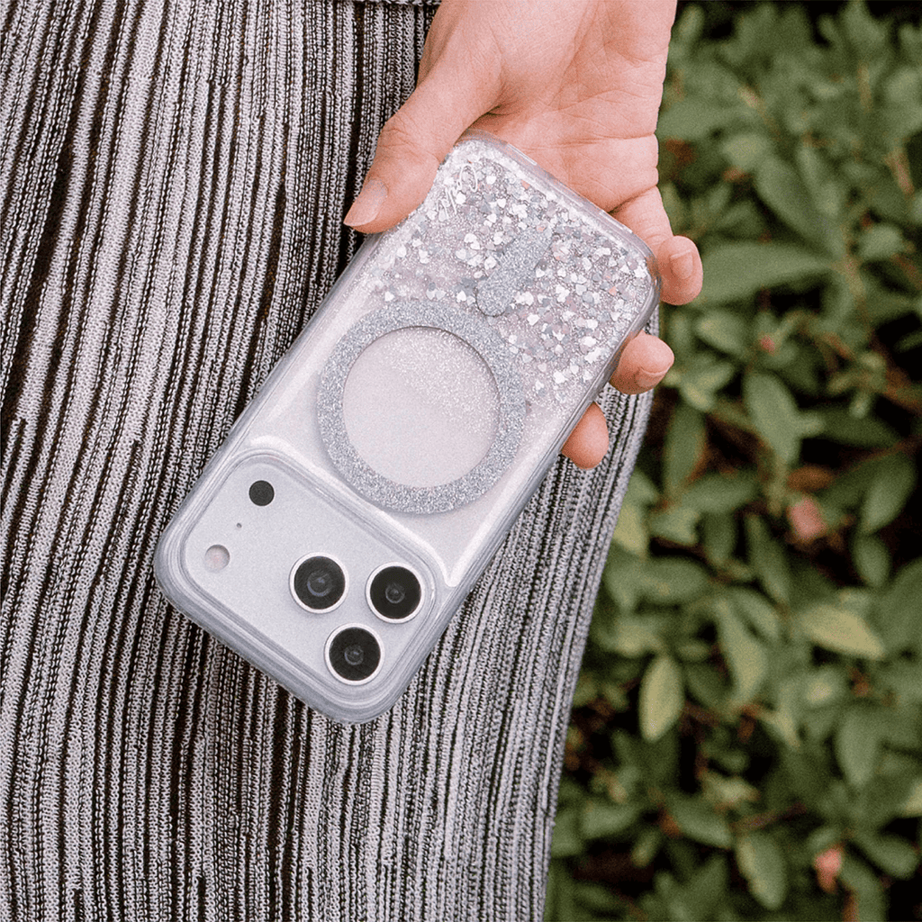 Uniq COEHL SOLÉA iPhone 17 Pro Max MagClick Magnetic Charging Compatible Glitter Hearts