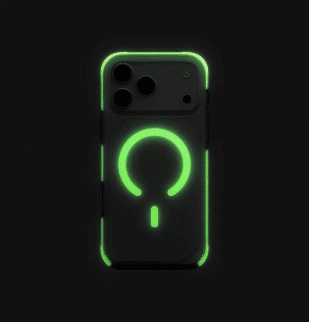 Uniq Combat Active Luminous Triple-Layered Rugged Protective Case for iPhone 17 Pro /Lume Lime