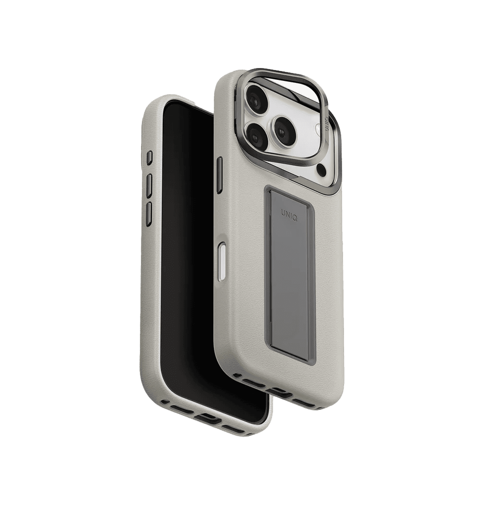 Uniq Heldro Pro FlexGrip Leatherette Case for iPhone 17 Pro Clay