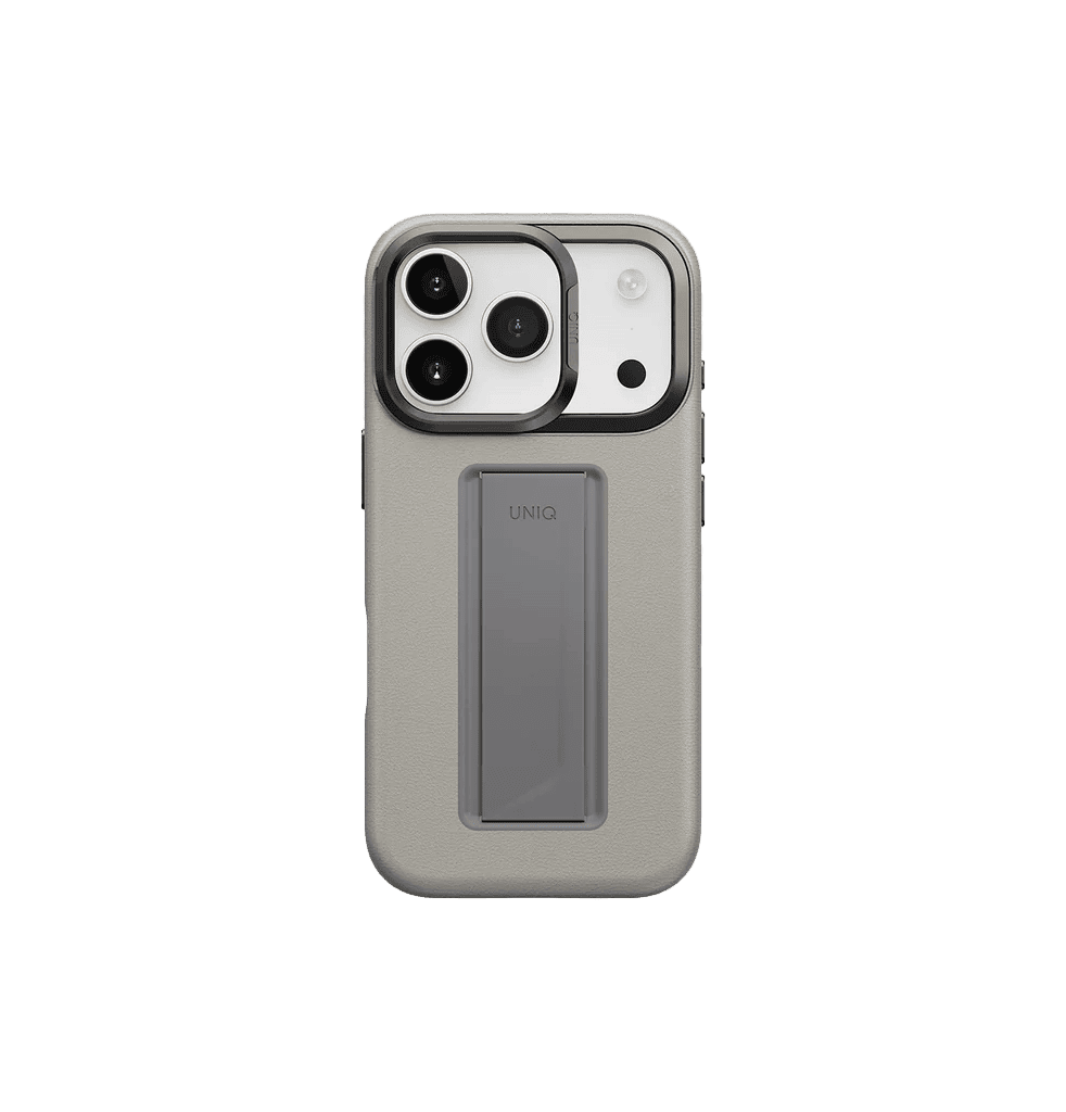 Uniq Heldro Pro FlexGrip Leatherette Case for iPhone 17 Pro Clay
