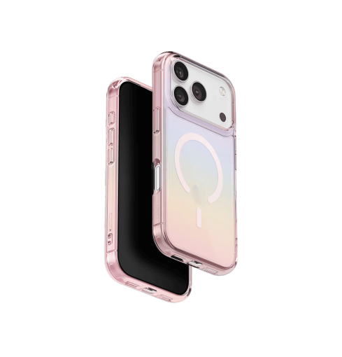 Uniq Iridescia Holographic Protective Case with MagClick Compatibility for iPhone 17 Pro Prism