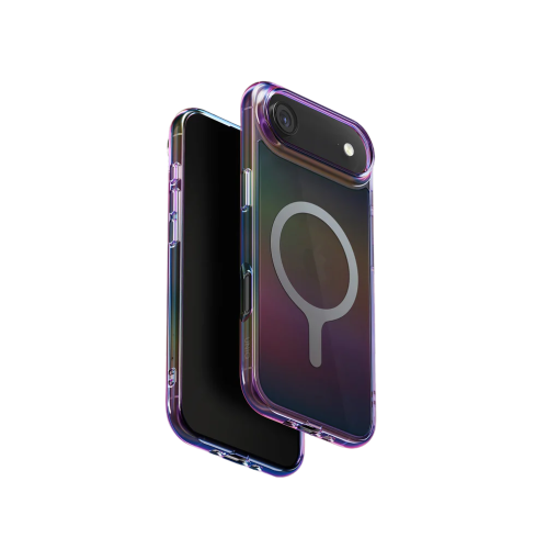 Uniq Iridescia Holographic Protective Case with MagClick Compatibility for iPhone Air Quartz