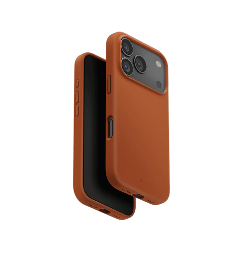 Uniq Lino Hybrid Silicone Case with MagClick Compatibility for iPhone 17 Pro Sunset