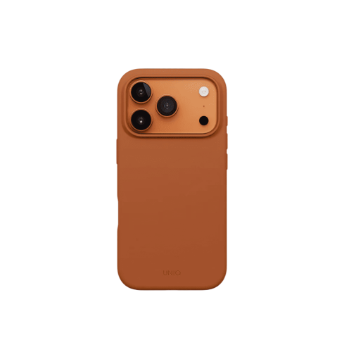 Uniq Lino Hybrid Silicone Case with MagClick Compatibility for iPhone 17 Pro Sunset