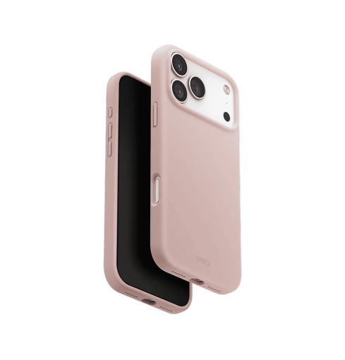 Uniq Lino Hybrid Silicone Case with MagClick Compatibility for iPhone 17 Pro Max Blush