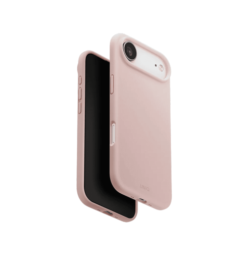 Uniq Lino Hybrid Silicone Case with MagClick Compatibility for iPhone 17 Pro Blush