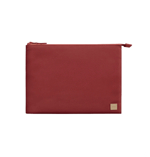 Uniq Lyon Slim Water-Resistant Nylon Laptop Sleeve Up to 14” Brick