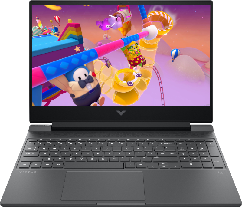 لابتوب HP Victus 15-fb3020ne للألعاب، معالج AMD Ryzen 7 7445HS، ذاكرة 16 جيجابايت RAM، سعة تخزين 512 جيجابايت SSD، كرت شاشة NVIDIA GeForce RTX 3050، شاشة 15.6 بوصة FHD، نظام تشغيل Windows 11، -Mica