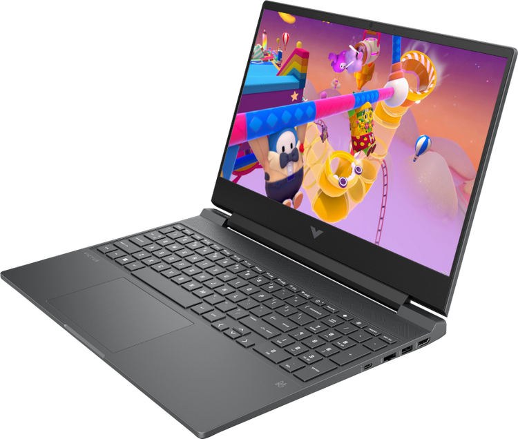 لابتوب HP Victus 15-fb3020ne للألعاب، معالج AMD Ryzen 7 7445HS، ذاكرة 16 جيجابايت RAM، سعة تخزين 512 جيجابايت SSD، كرت شاشة NVIDIA GeForce RTX 3050، شاشة 15.6 بوصة FHD، نظام تشغيل Windows 11، -Mica