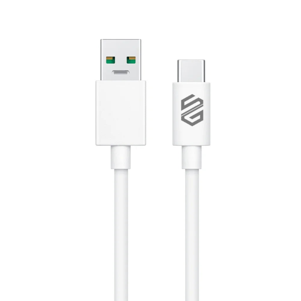 كابل Smart Gate USB-A إلى USB-C من PVC بطول 1 متر شحن سريع أبيض