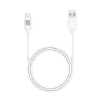 كابل Smart Gate ‏2 في 1 USB وType-C إلى Type-C بطول 1 متر أبيض