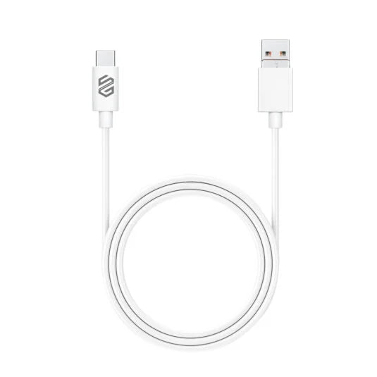 كابل Smart Gate ‏2 في 1 USB وType-C إلى Type-C بطول 1 متر أبيض
