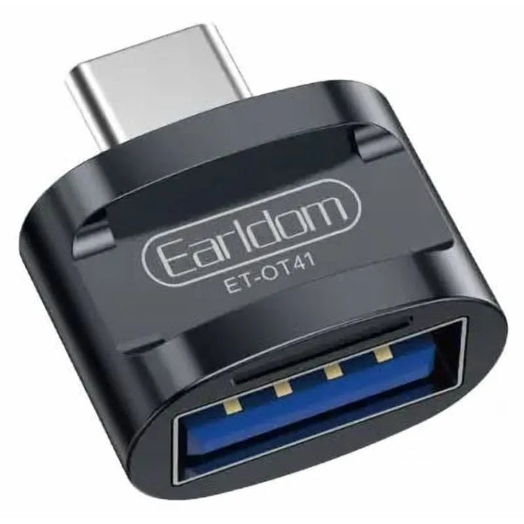 موصل Earldom USB-C إلى USB-A OTG أسود