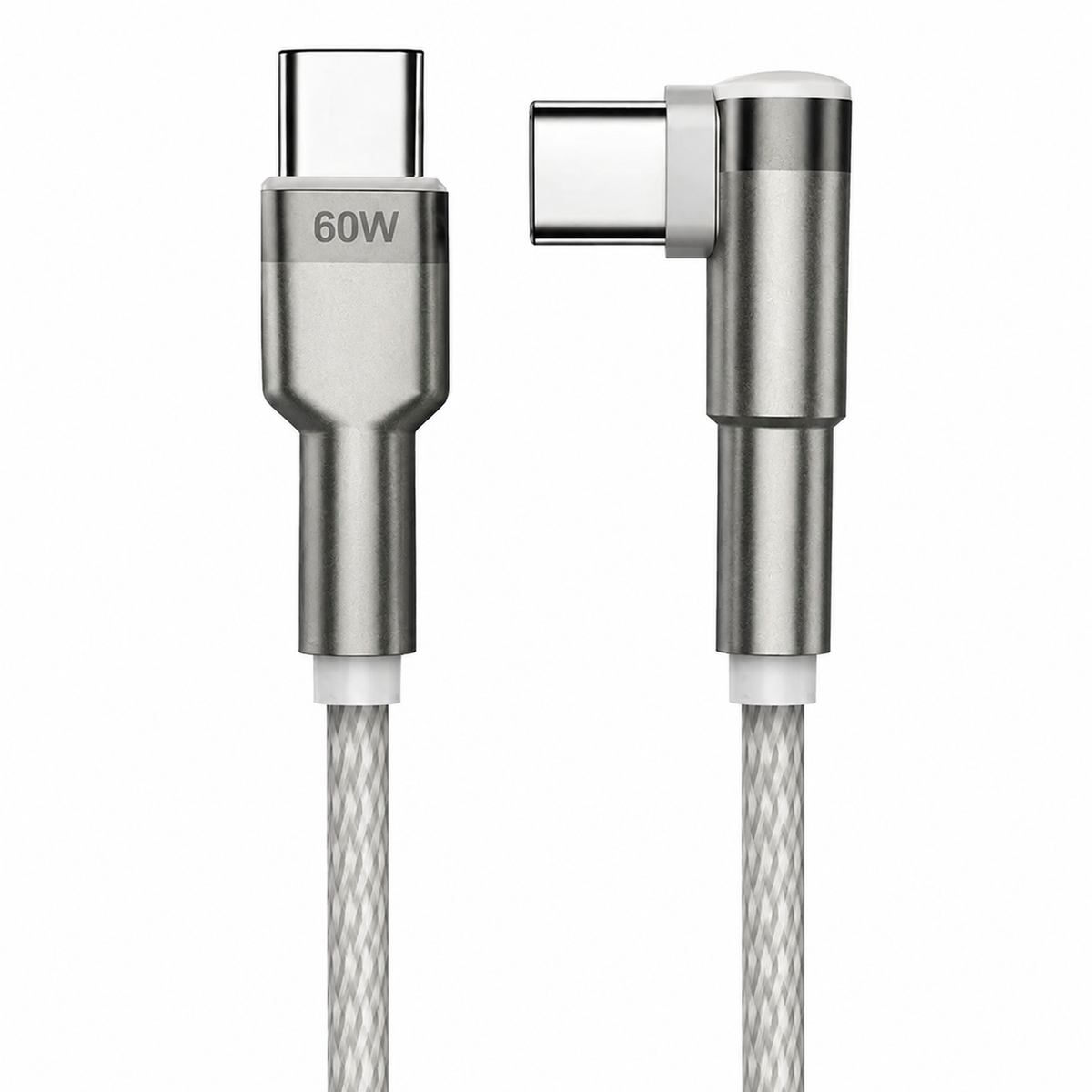 كابل MOMO USB Type-C إلى Type-C للشحن السريع 60واط بطول 1.2 متر أبيض