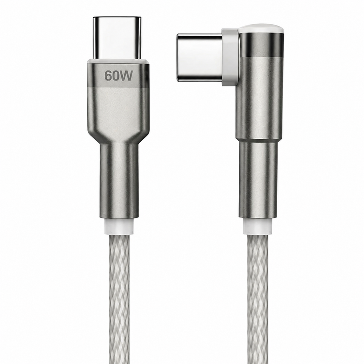 كابل MOMO USB Type-C إلى Type-C للشحن السريع 60واط بطول 1.2 متر أبيض