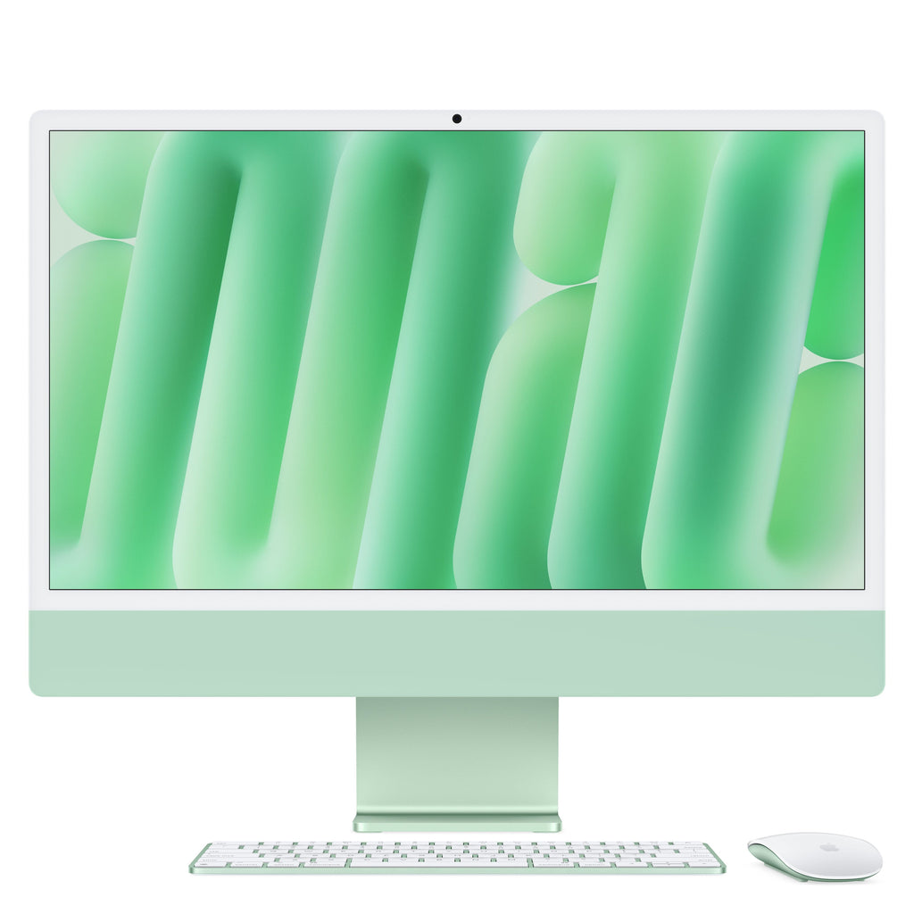 24-inch iMac with Retina 4.5K display: Apple M4 chip with 8-core CPU and 8-core GPU, SSD