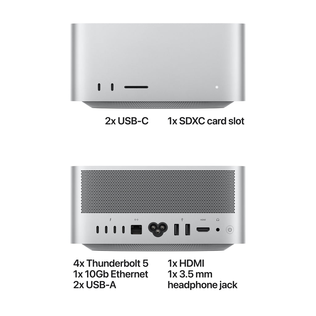 Mac Studio: Apple M5 Max chip with 18-core CPU and 32-core GPU, SSD