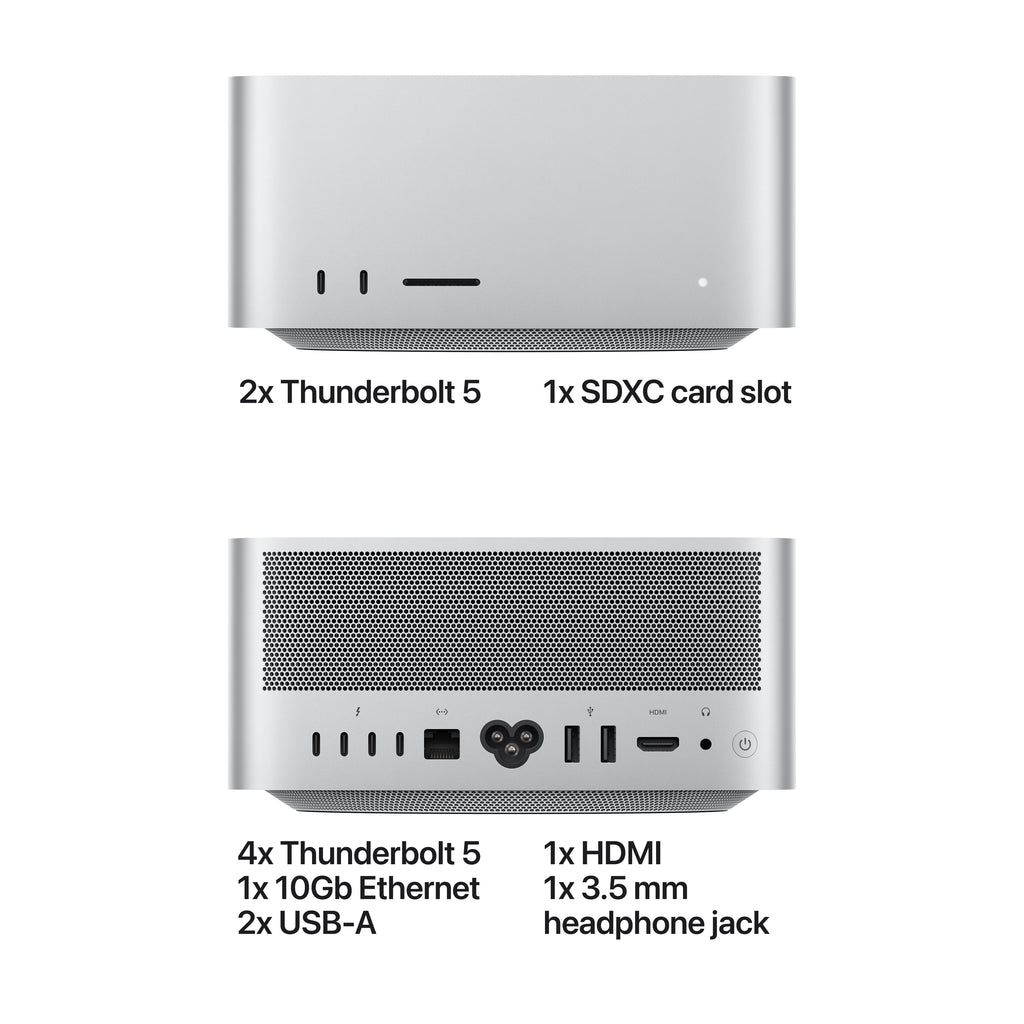 Mac Studio: Apple M5 Ultra chip with 30-core CPU and 64-core GPU, SSD