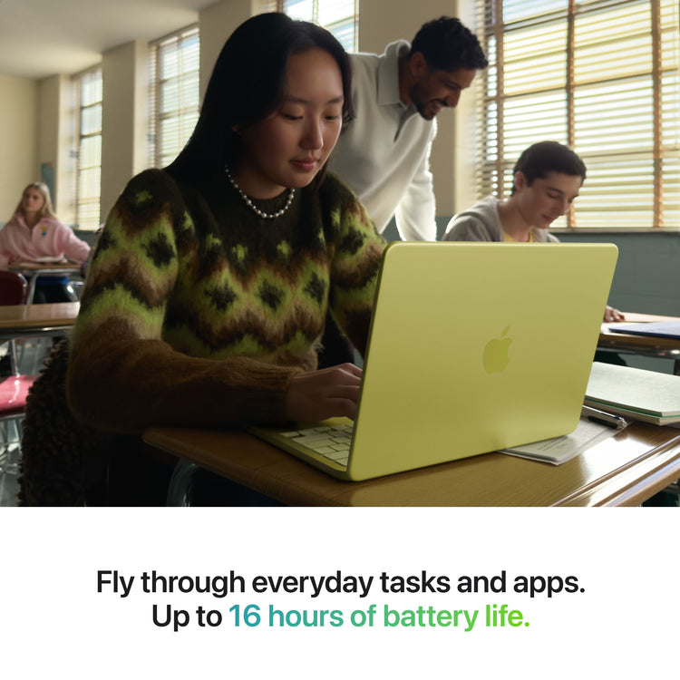 13-inch MacBook Neo: Apple A18 Pro chip with 6‑core CPU and 5‑core GPU, Magic Keyboard with Touch ID, SSD Citrus