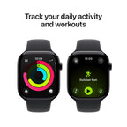 Apple Watch Series 11 GPS 42mm Aluminium Case with Black Sport Band S/M
