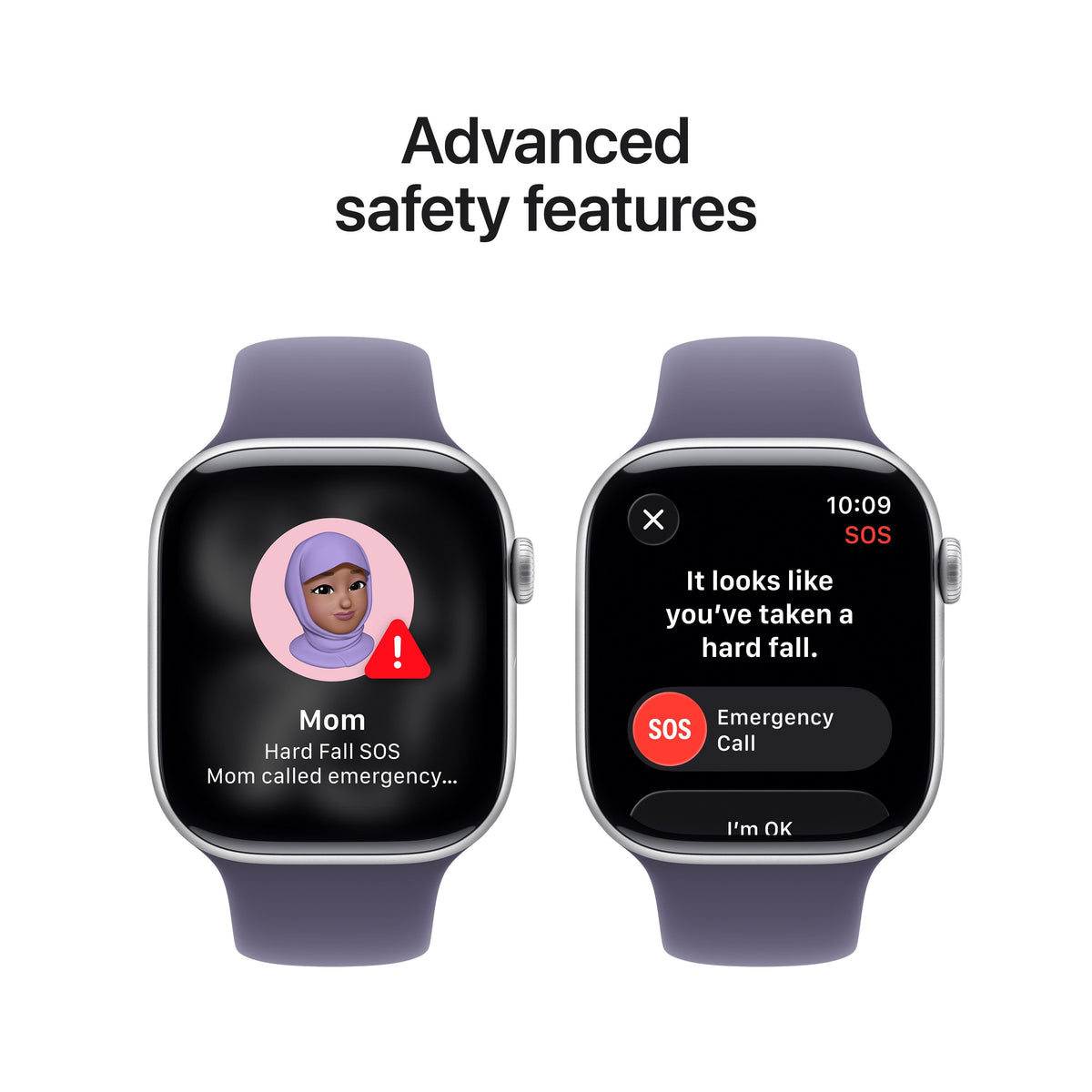 Apple Watch Series 11 GPS 42mm Aluminium Case with Purple Fog Sport Band M/L