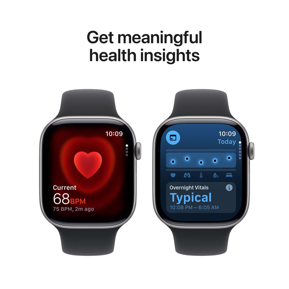 Apple Watch Series 11 GPS 42mm Aluminium Case with Black Sport Band S/M
