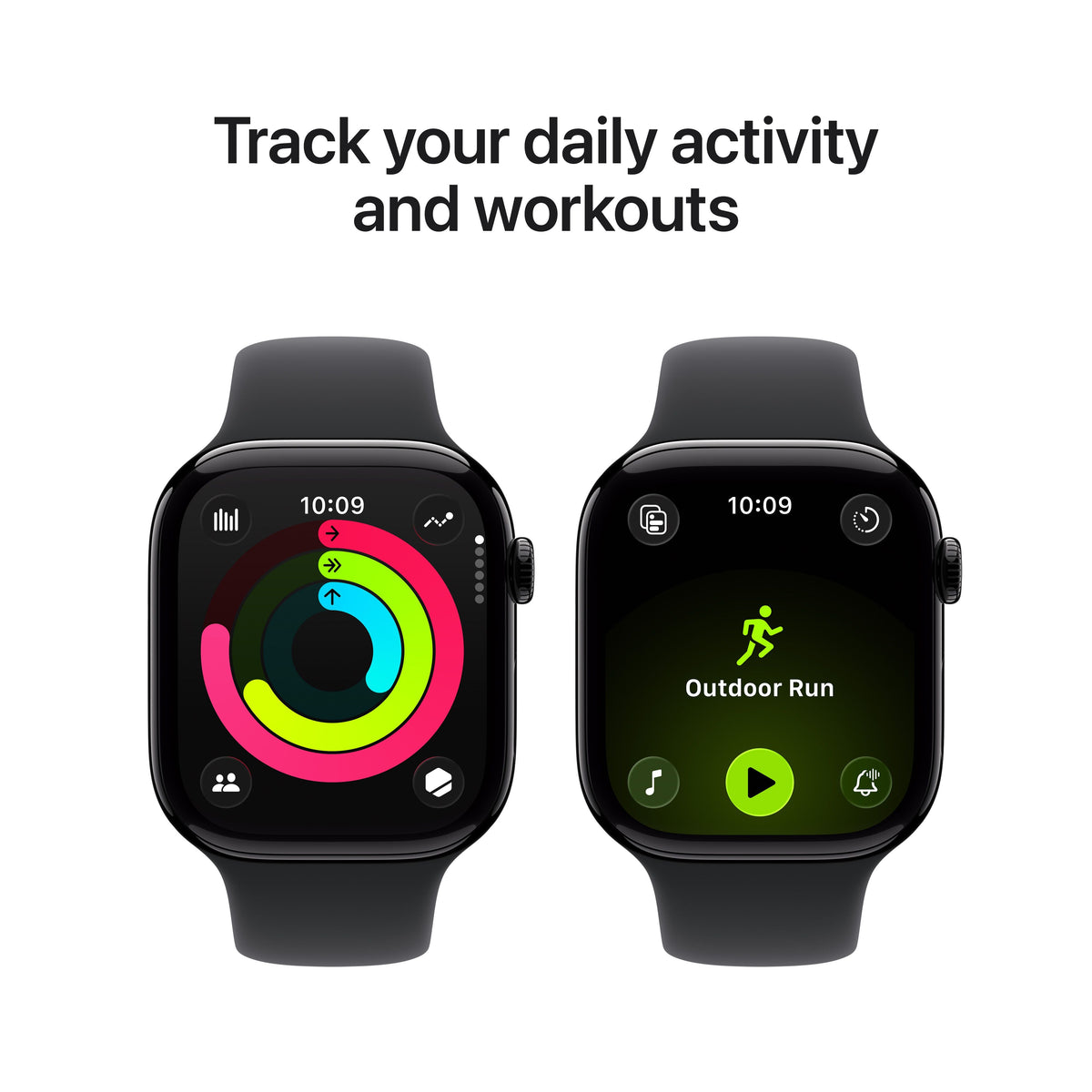 Apple Watch Series 11 GPS 46mm Aluminium Case with Black Sport Band M/L