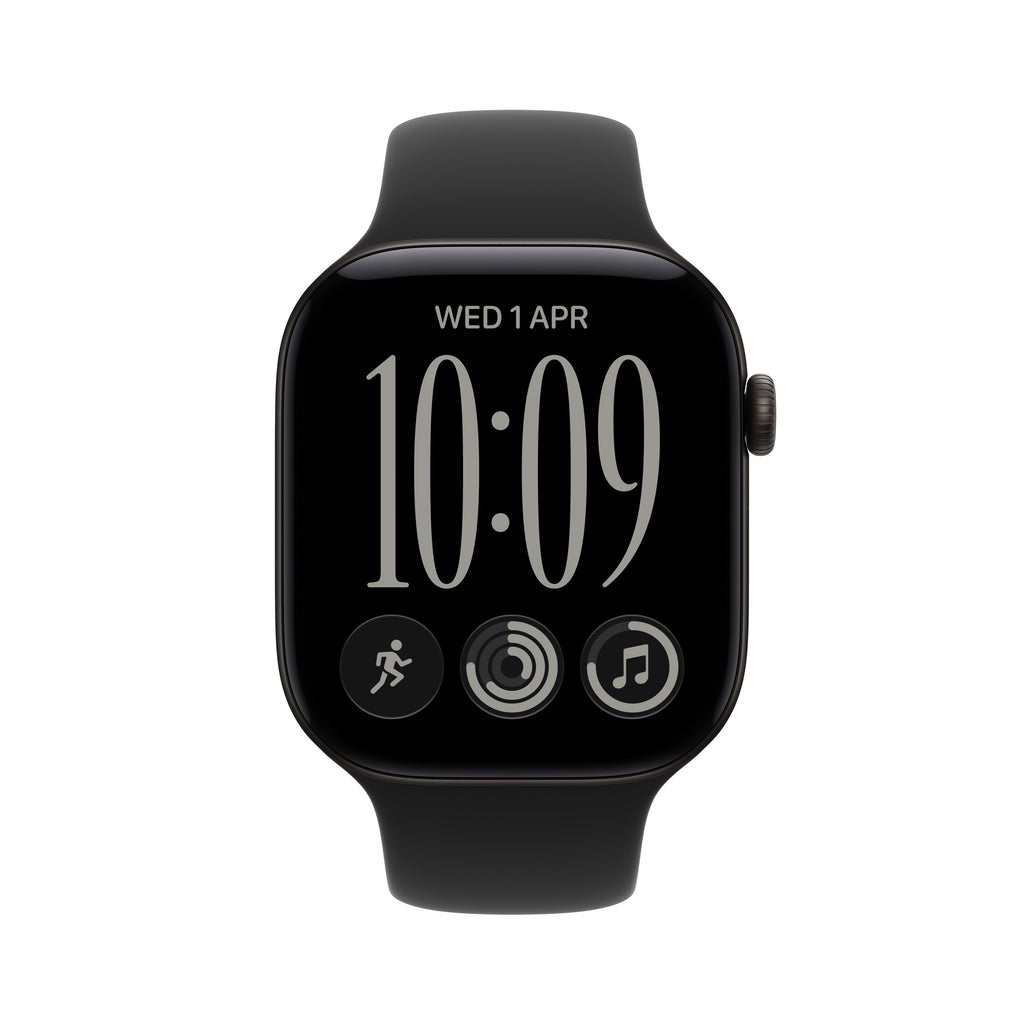 Apple Watch Series 12 GPS 42mm Aluminum Case with Black Sport Band S/M