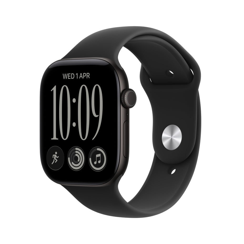 Apple Watch Series 12 GPS 46mm Aluminum Case with Black Sport Band M/L