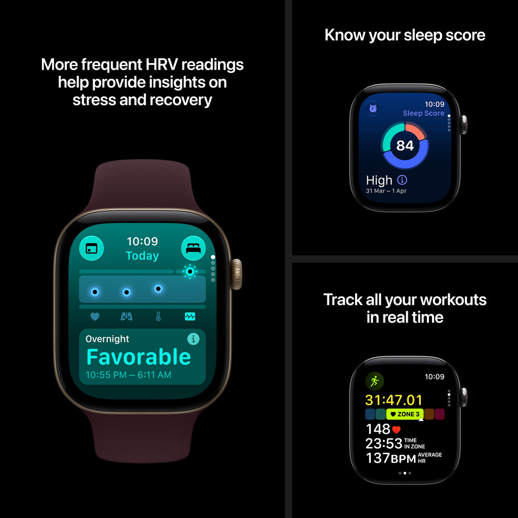 Apple Watch Series 12 GPS 46mm Aluminum Case with Black Sport Band M/L