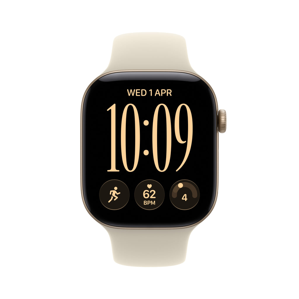 Apple Watch Series 12 GPS 46mm Light Aluminum Case with Sand Sport Band M/L