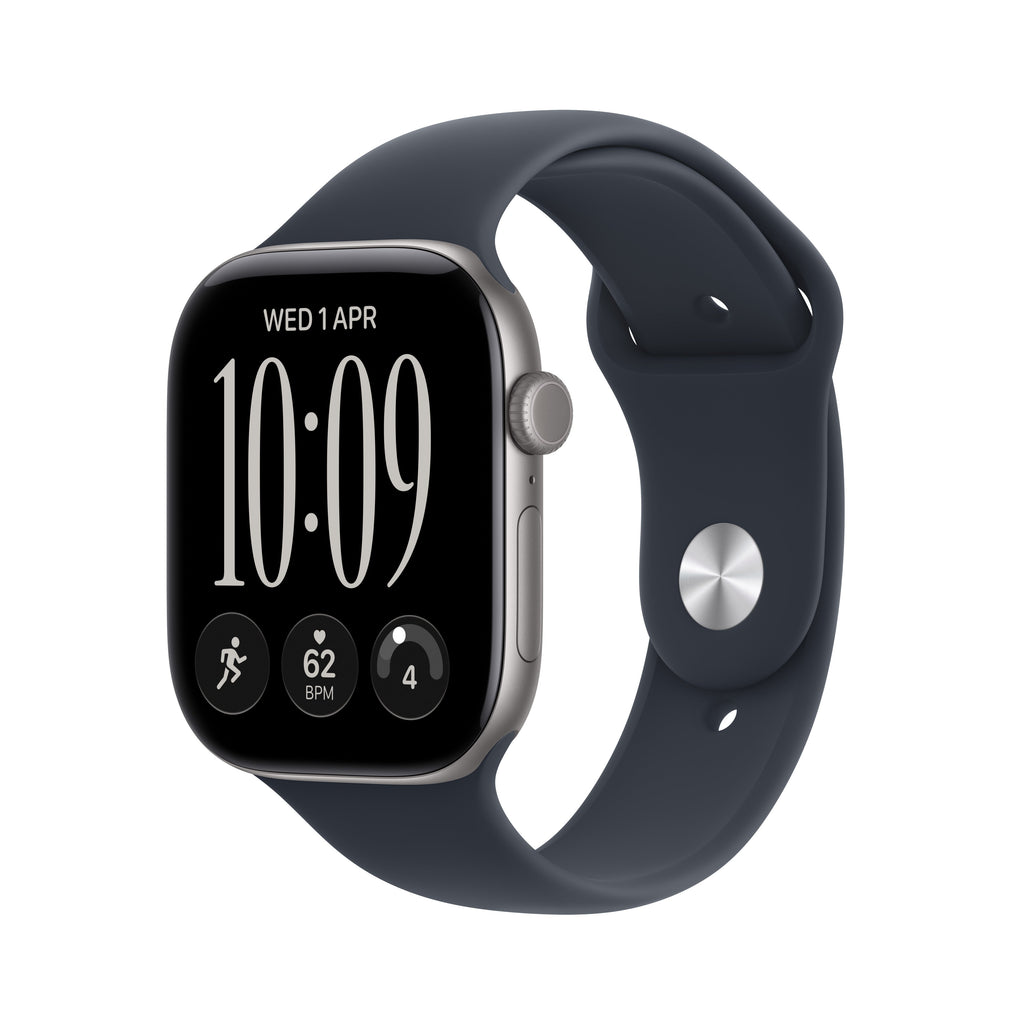 Apple Watch Series 12 GPS 46mm Aluminum Case with Navy Blue Sport Band M/L