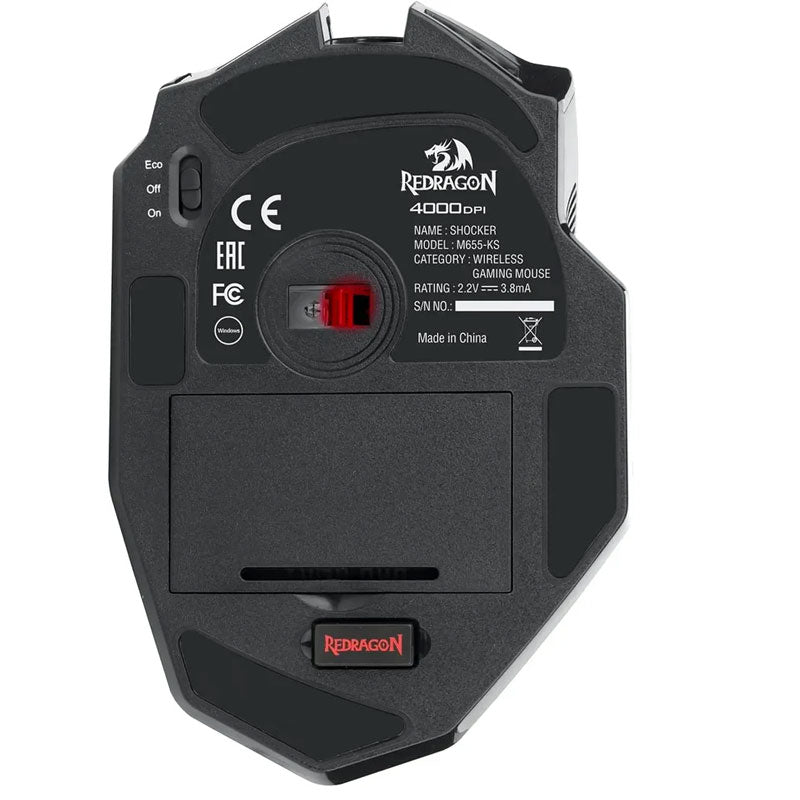 اوس ألعاب Redragon Shocker M655-KS ويرلس أداء لاسلكي فائق وتصميم مريح