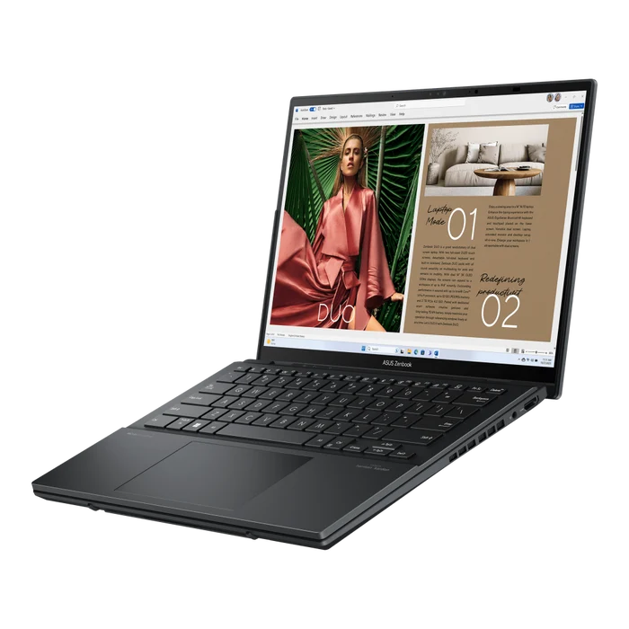 ASUS Zenbook Duo G16، Core Ultra 9 285H، رام 32GB، SSD ، Intel Arc، شاشة 14" FHD، Windows 11، UX8406CA-QL319W، رمادي Inkwell