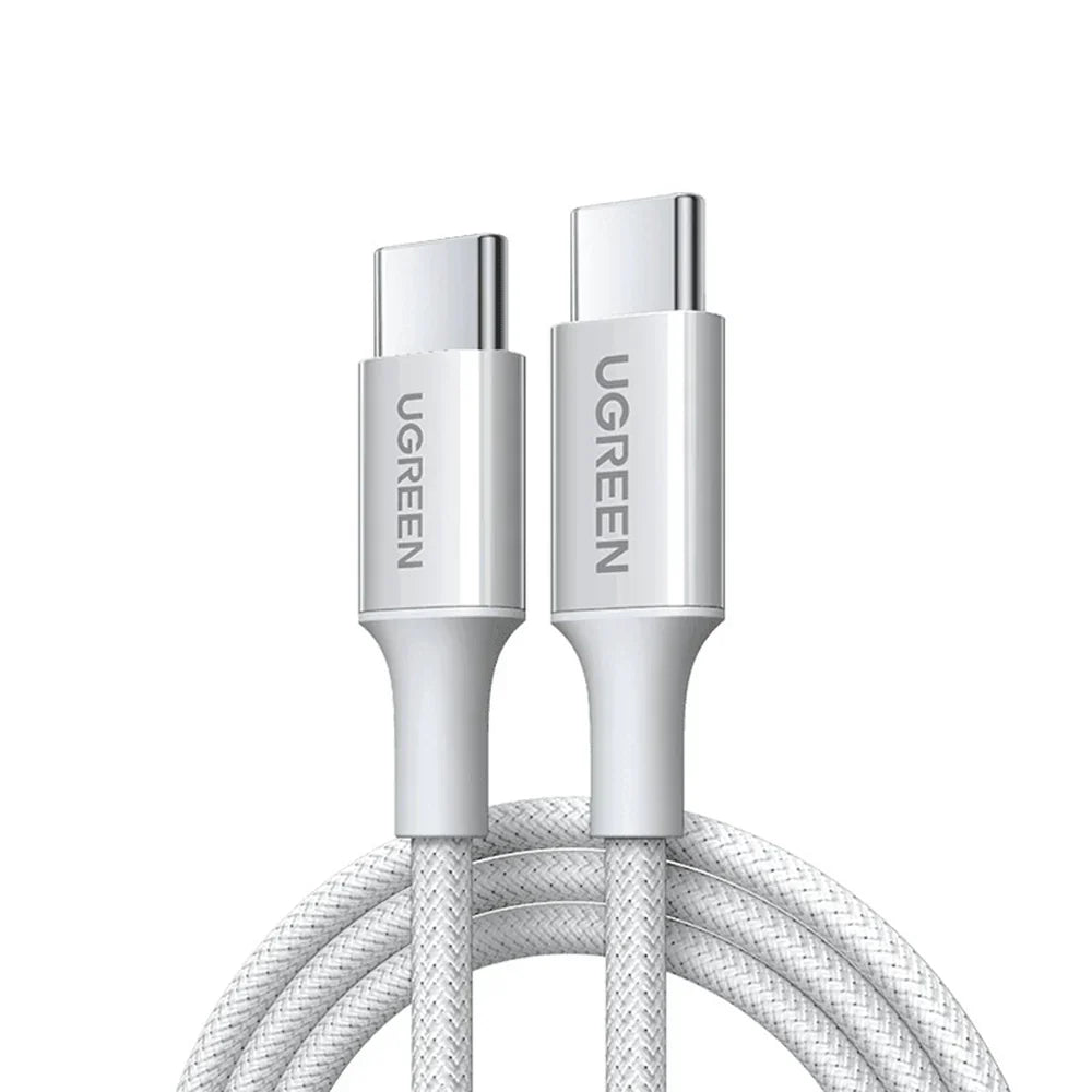 كابل UGREEN USB-C إلى USB-C PD بقدرة 60 واط وطول 2 متر 65248 أبيض