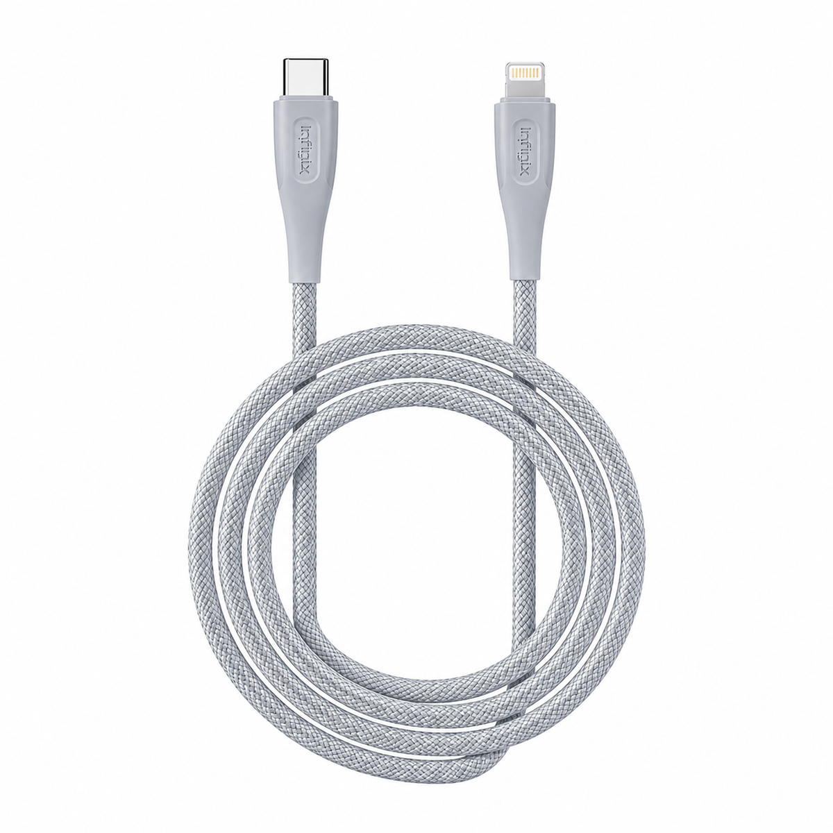 كابل Infinix USB Type-C إلى Lightning بقدرة 2.4 أمبير رمادي