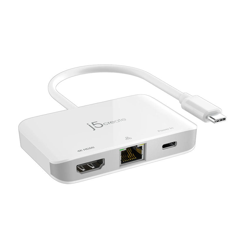 j5create محول USB-C® إلى HDMI™ بدقة 4K وإيثرنت- JCA351