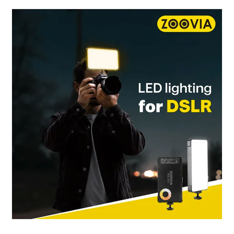 ZOOVIA RS-001 حامل فيديو محمول بإضاءة LED للهواتف الذكية