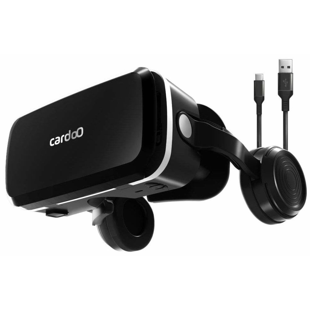 cardoO Box 1 باندل ( نظارة VR + كابل USB-C إلى Lightning بقدرة 27 وات + كابل USB-C إلى USB-C بقدرة 100 وات + حامل سيارة لاسلكي 2×15 وات + شاحن سيارة 60 وات)
